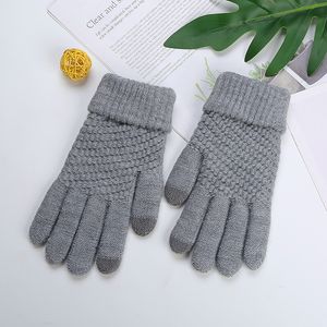 Haute qualité amoureux colorés hiver chaud écran tactile gants à tricoter école populaire gant de conduite résistant au froid