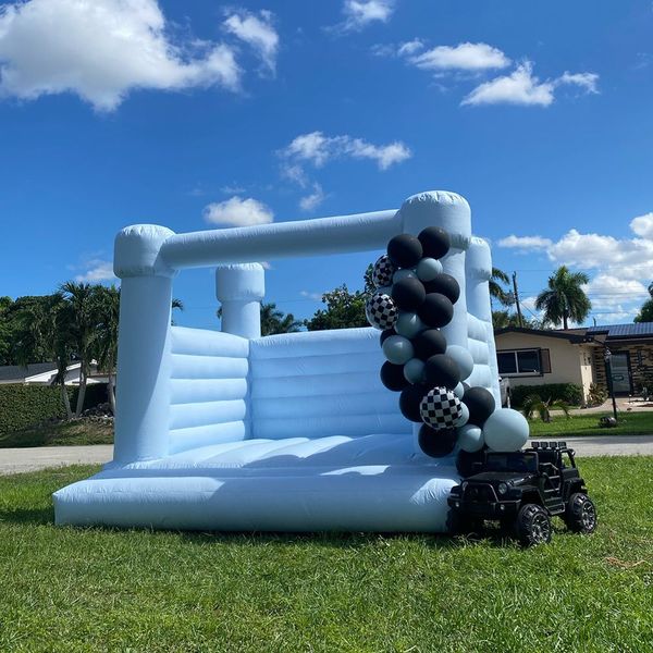 Maison de rebond blanc commercial de haute qualité 3x3m (10x10ft) gonflable PVC complet Jumping Bouncy Castle Bouncer châteaux