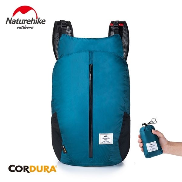 Haute qualité CORDURA 25L pliant sac à dos portable étanche 30D Nylon sac de course léger mode sport 220216