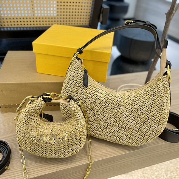 Diseñador de carro cruzado de alta calidad Laffey Crochet Bag Crescent Axcent Bolsas de ganchillo de moda de lujo