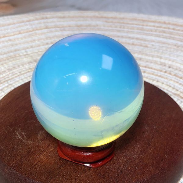 Cristaux de haute qualité opale sphère balle de guérison décor décor minéral énergie ornement cadeau 240426