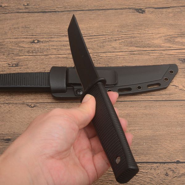 Cuchillo táctico KOBUN CS 17T de alta calidad AUS-8A Tanto Point Blade para acampar al aire libre senderismo supervivencia cuchillos rectos con Kydex