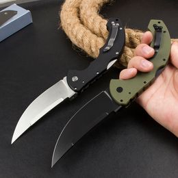 Couteau pliant tactique CS-21TTL de haute qualité D2 Lame de revêtement satinée / noire Finition CNC Poignée G10 Camping en plein air Randonnée Couteaux de dossier de survie avec boîte de vente au détail