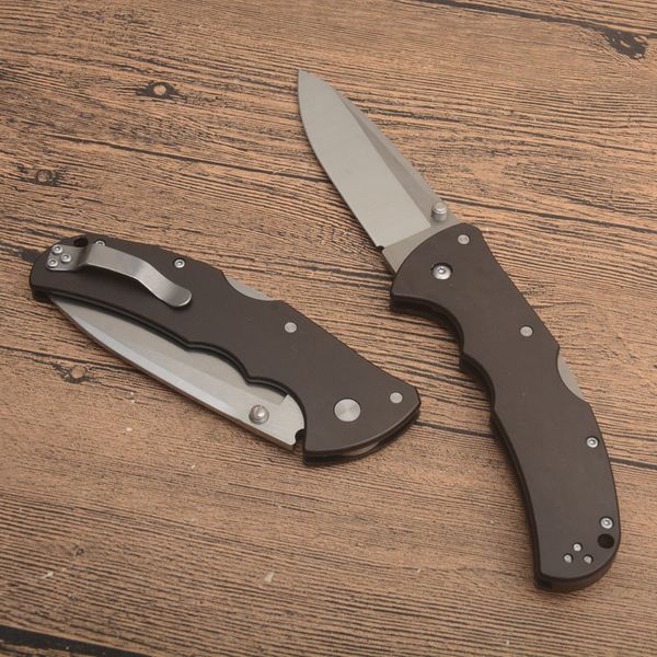 Cuchillo plegable táctico de supervivencia CS CODE 4 de alta calidad S35VN hoja de punto de caída satinada 6061-T6 mango EDC Navajas de bolsillo al aire libre