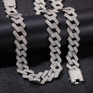 Cubana Hip Hop Diamond van hoge kwaliteit Iced Cuban Link Chain Necklace Jewelry 925 Sterling Silver for Men