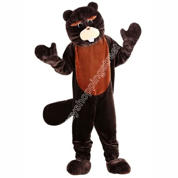 Disfraz de mascota de castor personalizado de alta calidad, disfraz de Navidad, ropa publicitaria, vestido de fiesta