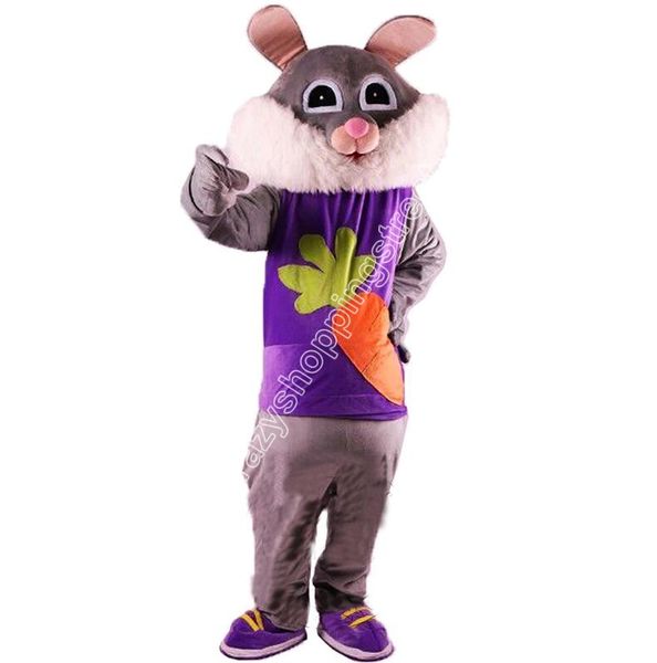Costume de mascotte de lapin de Pâques personnalisé de haute qualité, tenues de personnages d'animaux de dessin animé, taille adulte, fête de carnaval de noël, tenue d'extérieur, costumes publicitaires