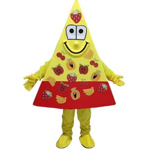 Costume de mascotte de pizza aux fruits personnalisé de haute qualité, tenue de personnage de dessin animé, robe de fête de noël en plein air, vêtements publicitaires promotionnels