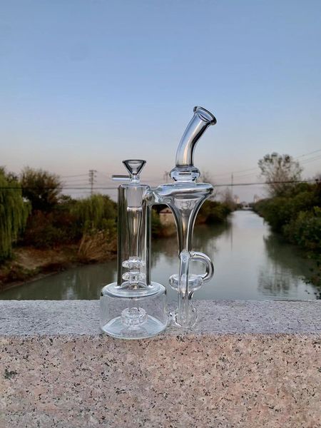 Haute qualité personnalisé narguilé pistolet bong narguilés bongs pour fumer brûleur à mazout borosilicate ong Gravity Hookah silicone bong rig cendrier bangs silicone