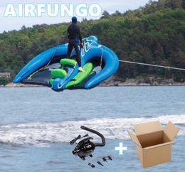 Hoogwaardige op maat gemaakte opblaasbaar vliegende Manta Ray Kite Tube Turnable Water speelgoed PVC Tarpaulin opblaasbare vliegwater Manta Ray