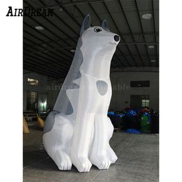 Hoge kwaliteit schattig 8.2/13/26ft opblaasbare Husky Dog Model Ballon voor kerstdecoratie -evenement