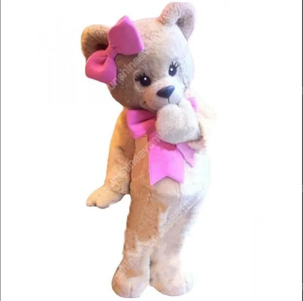 Alta calidad Lindo oso femenino Mascota Tema de dibujos animados Carnaval Carnaval Unisex Halloween Carnaval Adultos Partido de cumpleaños Fancy