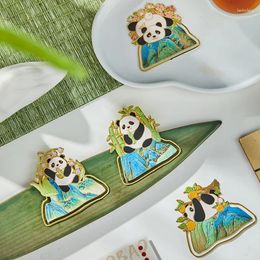 Hoogwaardige schattige metal panda porselein stijl multifunction creative hollow bookmark voor kinderen student kawaii cadeau schoolbenodigdheden
