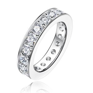 Bague Moissanite de couleur D de haute qualité pour femme, plaqué argent sterling S925, or 18 carats, petit filet Tiktok rouge sur toute la surface, bague en diamant à une rangée