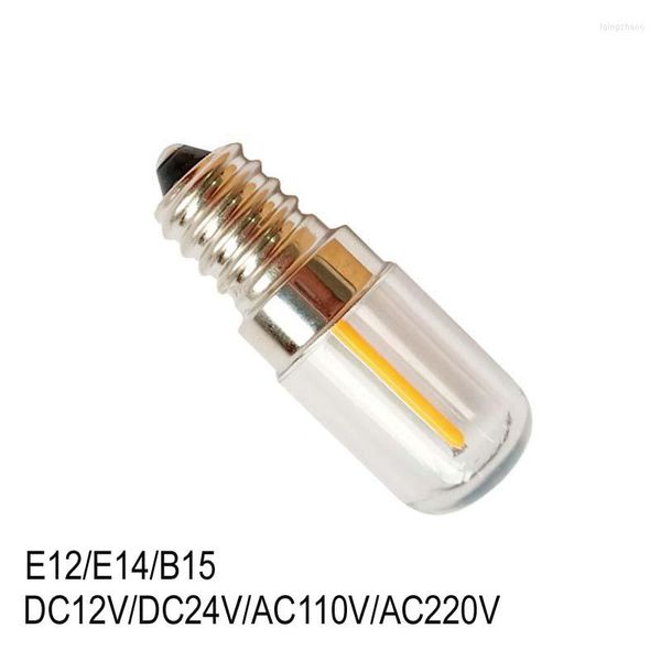 Alta calidad DC12V 24V 48V 60V AC110V AC220V E12 E14 B15 Luz Led para nevera Campana Extractora bombilla para máquina de coser 50 unids/lote