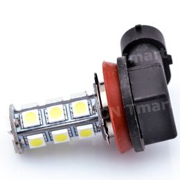 Hoge kwaliteit DC12V H11 H8 18 LED 5050 SMD Auto Auto Dag Rijden Mistlampen HeadLighgit Lamp Bulb White