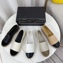 Hoge kwaliteit delicate vissersschoenen vrouw gewatteerde espadrilles schoenen kanaal stiksels rubber flats dames oxfords lederen sneakers femme luxe designer loafers