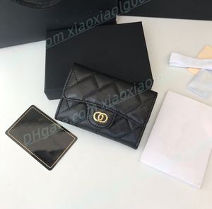 Avec boîte Porte-clés Porte-cartes Titulaire de la carte Designer Femmes Hommes Cuir Caviar Titulaire de la carte en cuir d'agneau Luxurys Pochette clé Clip de carte de crédit Porte-monnaie de mode Titulaires de passeport