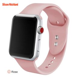 Bracelet de montre Apple design de haute qualité Bracelets de montre en silicone de remplacement 38 40 41 42 44 45 49 mm Bracelet de montre en silicone souple pour Apple 7 6 5 4 3 2 1 SE 7 Smart WatchBand