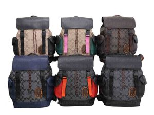 Mochila de diseñador de alta calidad Entrenadores Mochila de diseñador de lujo Mochila de viaje para hombre y mujer Mochila de cuero de parquet de lona revestida con estampado clásico