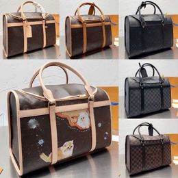 Hoogwaardige designertas Luxe Pet Fashion-rugzak Klassiek Verstelbare riem Canvas gecoate dierentas Crossbody met enkele schouder