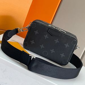 Hoogwaardige designer tas heren mini-cameratas #80741 klassieke zwarte print schoudertas mode draagbare crossbody tas