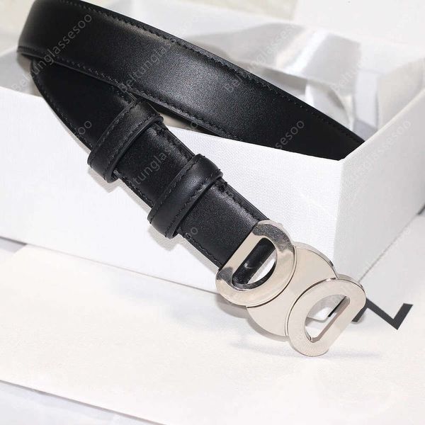 Ceinture de concepteur de haute qualité noire ceinture de bite en vowskin cintère ceinture haut de gamme haut de gamme de boucle argentée dorée brillante 2,5 cm 1,8 cm