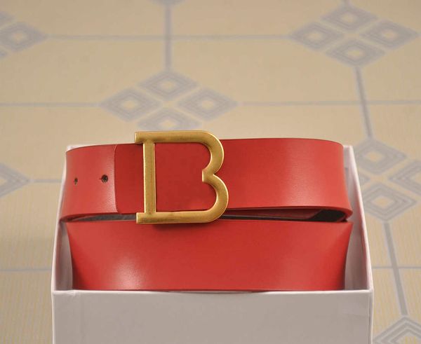 Cinturones de diseño de alta calidad Clásico Vintage Letra B Hebilla lisa Hombres Mujeres Marca Cinturón Ancho 3.8 cm Cinturones de accesorios de ropa al por mayor