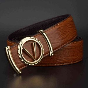 Ceintures de créateurs de haute qualité hommes mode V lettre luxueuse célèbre marque ceinture en cuir authentique hommes classiques