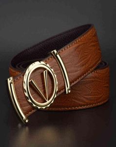 Ceintures de créateurs de haute qualité hommes mode V lettre luxe célèbre marque de ceinture en cuir authentique hommes classiques