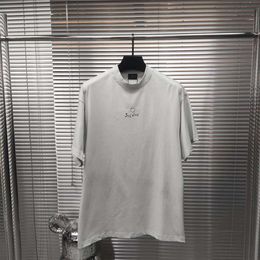 Édition de vêtements de concepteur de haute qualité Paris Qixi Love broderie pour hommes T-shirt à manches courtes