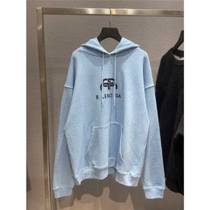 Hoogwaardige Designer Clothing Edition Paris Classic Basic Lock Button Letter Afdrukken gewassen oude heren dames hoodie hoodies