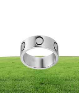 Hoogwaardige Designer Design Titanium Steel Couple Bandringen voor mannen en vrouwen Men039s beloven trouwringen Holiday Gifts8023860