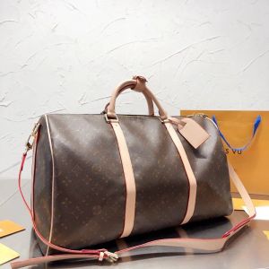 Sac de sport de haute qualité pour hommes et femmes, sacs de voyage de styliste classiques, vieilles fleurs, bandoulière réglable en toile et cuir