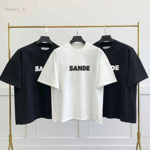 Designer de haute qualité Classic Jil Sander Shirt Casual Mens Women Women Letter Printing couples T-shirt Simple Style Loose Short Manneve Oversized T-shirt 247