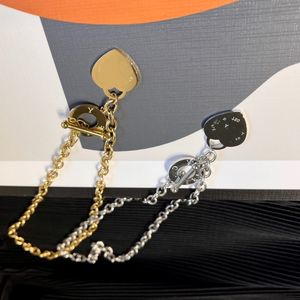Hoogwaardige Designer Fashion Necklace Choker Chain 925 Silvertated 18K Gold Golde roestvrijstalen brief Hangkettingen voor Wome 2656
