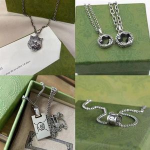 Collier de bijoux de créateur de haute qualité 925 chaîne en argent pour hommes femmes pendentif crâne tigre avec lettre colliers de créateurs mode gif290Z