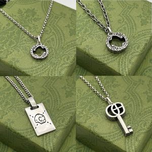 Hoogwaardige designer sieraden ketting sier ketting heren dames sleutel hanger schedel tijger met letter designer kettingen mode cadeau g671 651