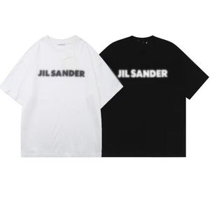 Hoogwaardige ontwerper Jil Sander T-shirt Casual Mens Women Letter Drukparen T-shirt eenvoudige stijl losse oversized t-shirt T-stukken