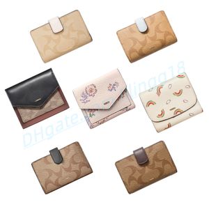 Hoogwaardige Designer Key Wallets Men and Women Card Pack Women Short Wallets Card Holder Multifunctionele mode -munt Portemonnees met doos