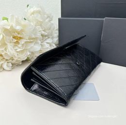 Hoge kwaliteit designer lederen portemonnee vrouw tas clutch met doos portemonnee vrouwen kaarthouder contant geld luxe mode gratis verzending