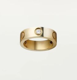 Designer de haute qualité Love Ring Men's Ring's Ring Classic Luxury Titanium Steel Alloy Material Never Fade ACCESSOIRES DE MODE NON ALTERGIQUES - 4/5 / 6 mm