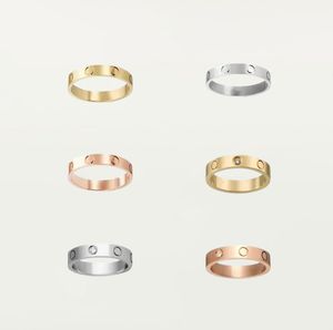 Hoge kwaliteit Designer Love Screw Ring Heren- en damesring klassiek luxe titanium staallegering materiaal vervaagt nooit niet allergisch - 4/5/6mm