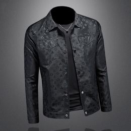 Traje para hombres de alta calidad para hombres Black Business Top Chaqueta de lujo para hombres de lujo, chaqueta estampada de moda, tamaño de gran tamaño M-5XL