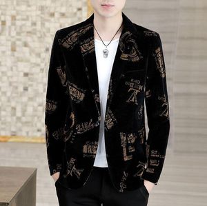 Designer de haute qualité costume imprimé Black Business Luxury Luxury Blazer Jacket