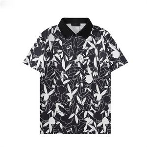 Haute qualité designer mens chemise décontractée burbereys mens Camisas De Hombre Mode imprimé à carreaux géométriques à manches courtes revers affaires polyvalent M-3XL040