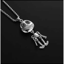 Высокое качество дизайнерское ожерелье серебряная цепочка мужские женские двойные кольца ожерелья кулон череп тигр с буквой дизайнерские ожерелья мода 776