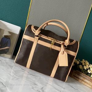 Hoge kwaliteit designer huisdier draagtassen katten honden tas geval mode luxe gratis verzending met bloemen letters raster