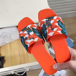 Hoge kwaliteit Designer Sandalen Zomer Fashion Seaside Vacation Outdoor geweven platte slippers EU35-41