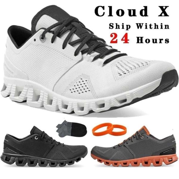 Chaussures de designer de haute qualité Designer Cloud X Men Black White Femmes Rust Red Designer Sneakers Swiss Engineering Cloudtec Breathable Mens Womens Sports Trai
